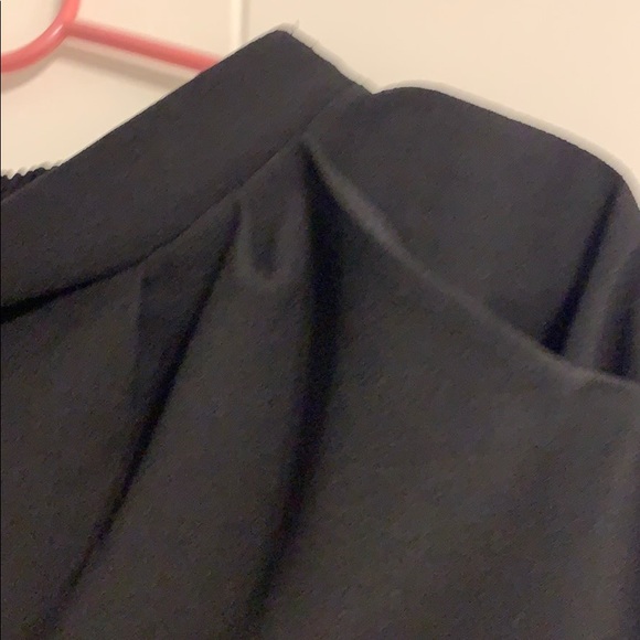 Monteau Los Angeles Drawstring Waist Semi Tapered Black Ankle Pants with Pockets - Picture 3 of 9